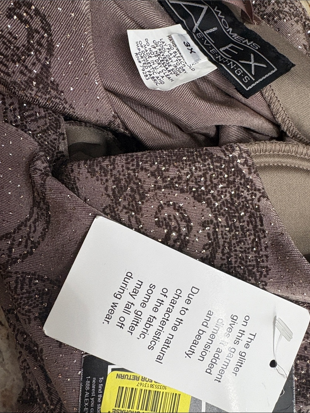 ALEX EVENINGS Sparkle Taupe Knit Cardigan & Tank Set Size 3X — NWT -- STUNNING!! - Picture 7 of 11